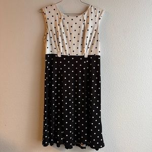 Black and white polka dot dress